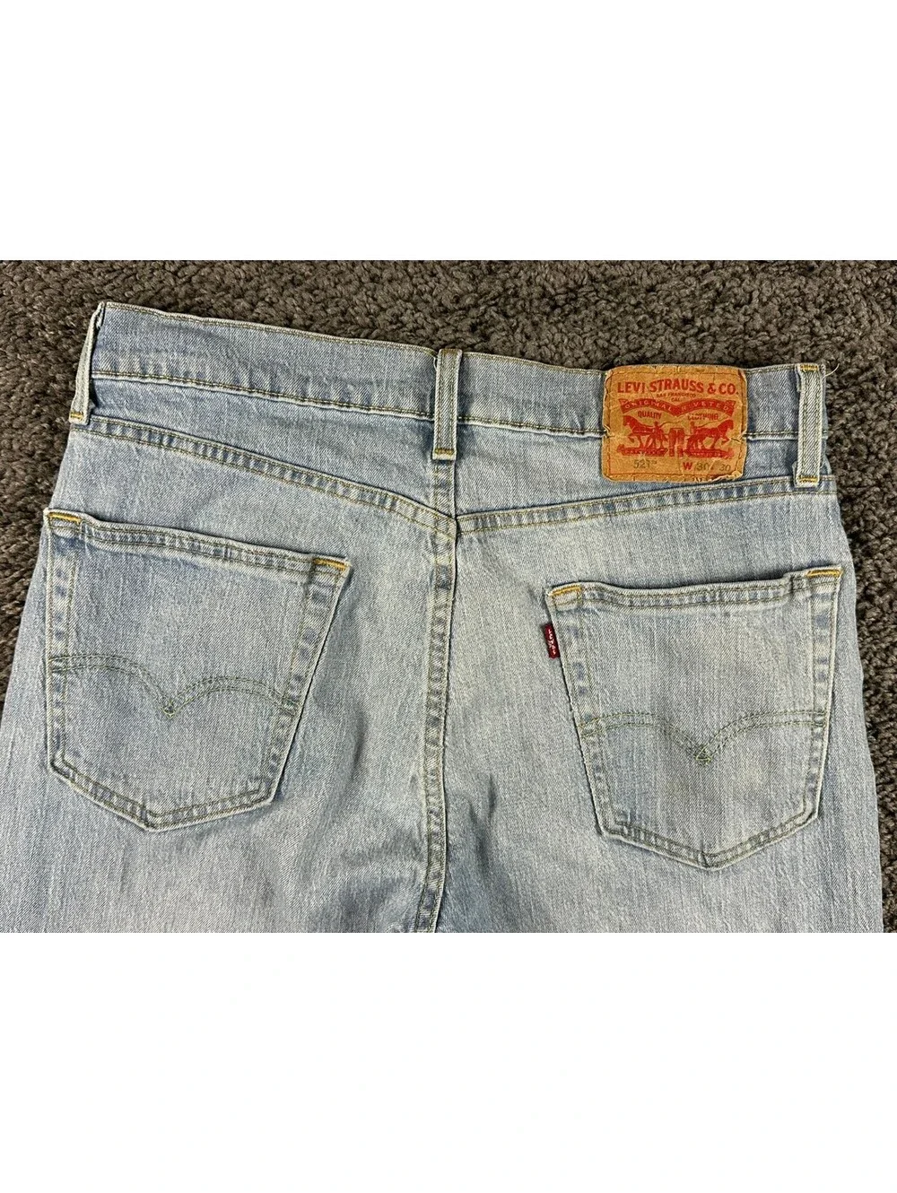 Levi's 527 Jeans Mens Light Wash Slim Bootcut Stretch Denim Sz 30x30